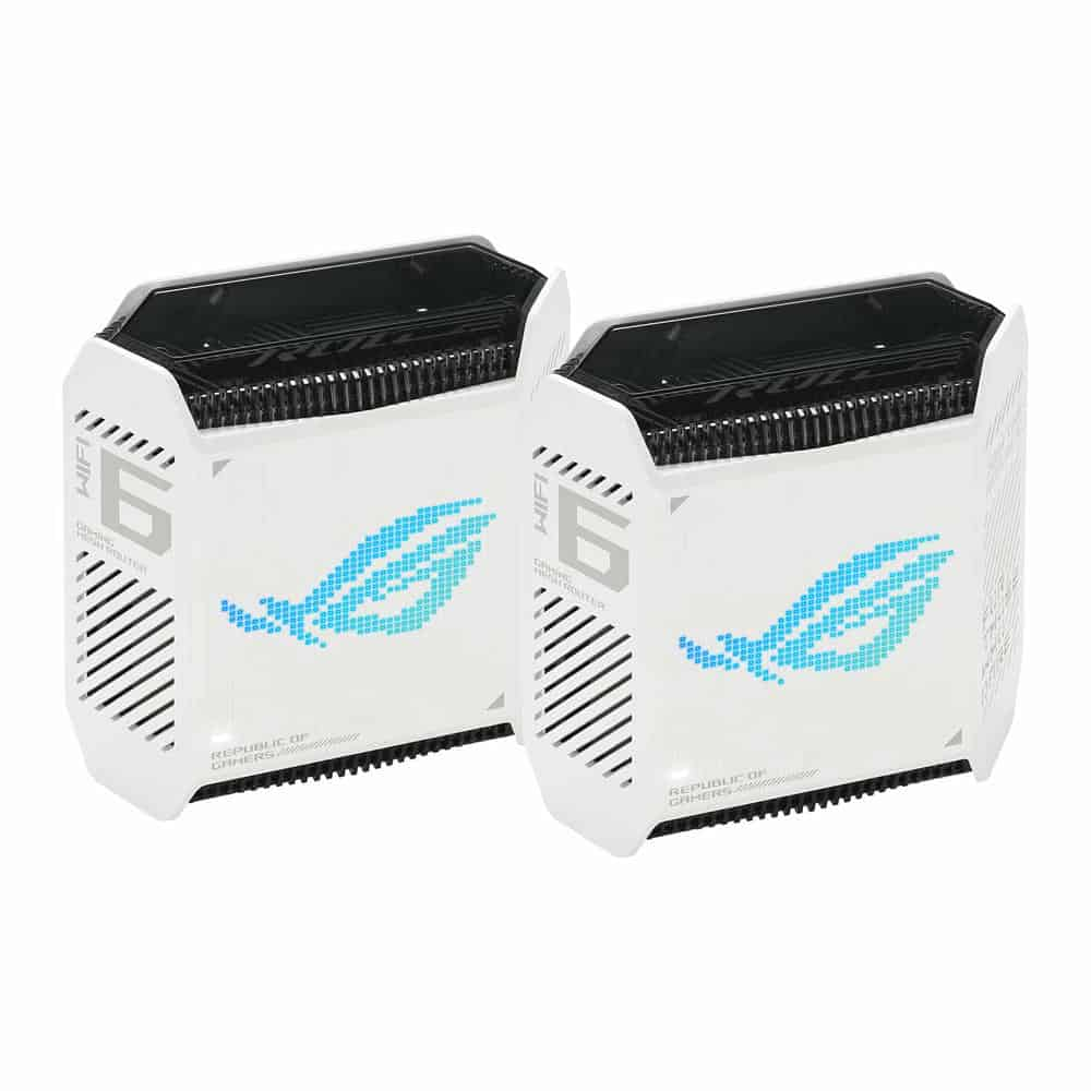 (image for) ASUS ROG Rapture Tri-Band GT6 AiMesh Ready White Gaming Router - 2 Pack